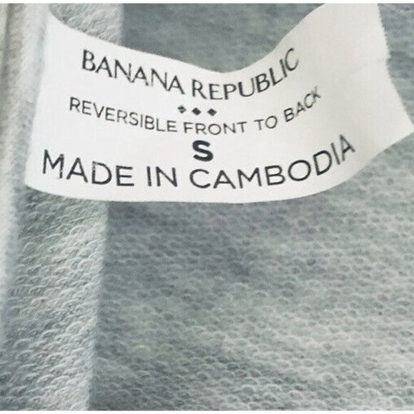 Banana Republic Womens Small Heather Gray Reversible Front to Back Top Boho - Picture 3 of 3